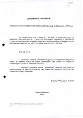Resolução do Conselho de Ensino, Pesquisa e Extensão nº 0164/2006