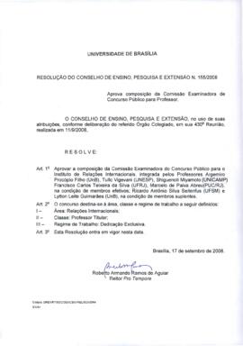 Resolução do Conselho de Ensino, Pesquisa e Extensão nº 0155/2008