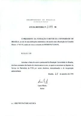 Ato da Reitoria nº 1392/1998