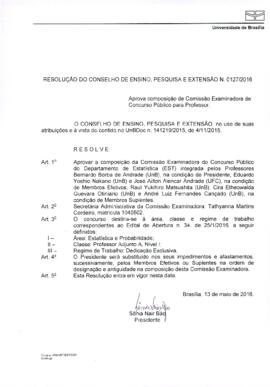 Resolução do Conselho de Ensino, Pesquisa e Extensão nº 0127/2016