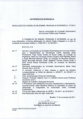 Resolução do Conselho de Ensino, Pesquisa e Extensão nº 0177/2011