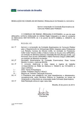 Resolução do Conselho de Ensino, Pesquisa e Extensão nº 0010/2014