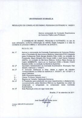 Resolução do Conselho de Ensino, Pesquisa e Extensão nº 0149/2011