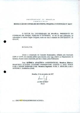 Resolução do Conselho de Ensino, Pesquisa e Extensão nº 0186/1997