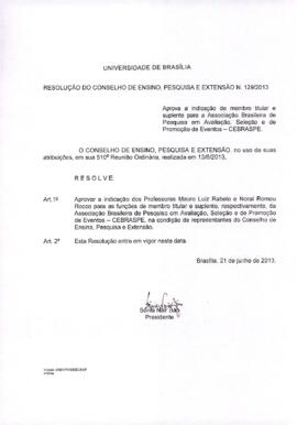 Resolução do Conselho de Ensino, Pesquisa e Extensão nº 0129/2013