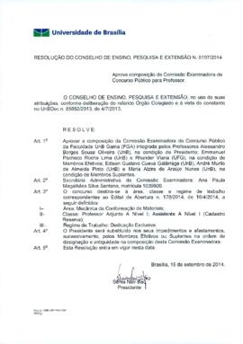 Resolução do Conselho de Ensino, Pesquisa e Extensão nº 0197/2014