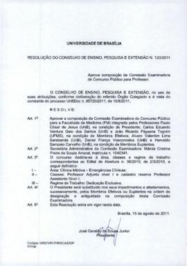 Resolução do Conselho de Ensino, Pesquisa e Extensão nº 0120/2011