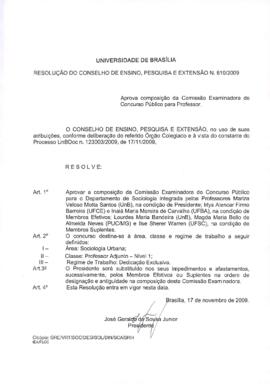 Resolução do Conselho de Ensino, Pesquisa e Extensão nº 0610/2009