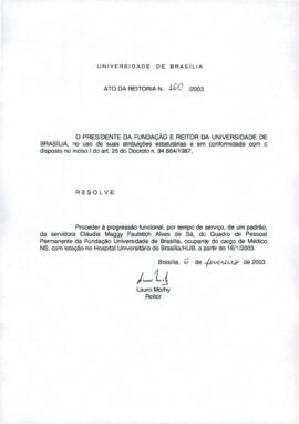 Ato da Reitoria nº 0160/2003