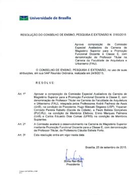 Resolução do Conselho de Ensino, Pesquisa e Extensão nº 0183/2015