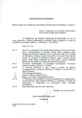 Resolução do Conselho de Ensino, Pesquisa e Extensão nº 0034/2012