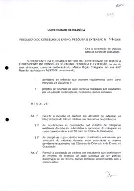 Resolução do Conselho de Ensino, Pesquisa e Extensão nº 0087/2006