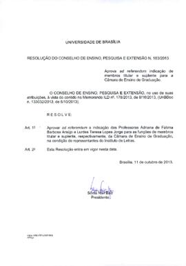 Resolução do Conselho de Ensino, Pesquisa e Extensão nº 0183/2013