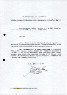 Resolução do Conselho de Ensino, Pesquisa e Extensão nº 0066/1997