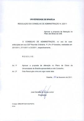 Resolução do Conselho de Administração Nº 0002/2011