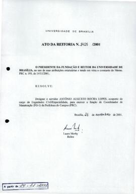Ato da Reitoria nº 1415/2001
