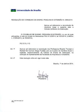 Resolução do Conselho de Ensino, Pesquisa e Extensão nº 0064/2014