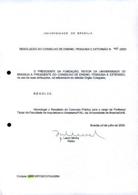 Resolução do Conselho de Ensino, Pesquisa e Extensão nº 0040/2003