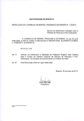 Resolução do Conselho de Ensino, Pesquisa e Extensão nº 0112/2013