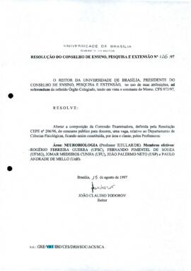 Resolução do Conselho de Ensino, Pesquisa e Extensão nº 0126/1997