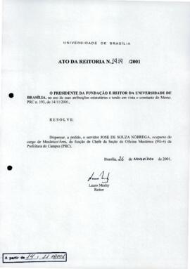 Ato da Reitoria nº 1414/2001