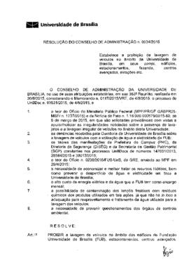 Resolução do Conselho de Administração nº 0034/2015