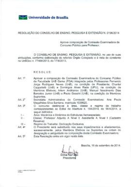 Resolução do Conselho de Ensino, Pesquisa e Extensão nº 0196/2014