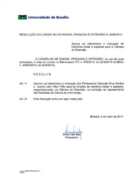 Resolução do Conselho de Ensino, Pesquisa e Extensão nº 0088/2014