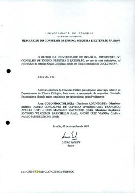Resolução do Conselho de Ensino, Pesquisa e Extensão nº 0200/1997
