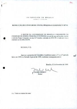 Resolução do Conselho de Ensino, Pesquisa e Extensão nº 0007/1999