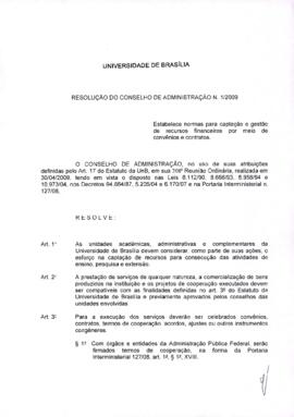 Resolução do Conselho de Administração Nº 0001/2009