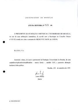 Ato da Reitoria nº 0925/1999
