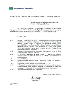 Resolução do Conselho de Ensino, Pesquisa e Extensão nº 0044/2015