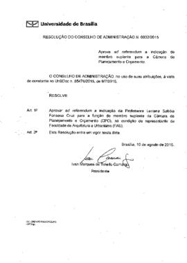 Resolução do Conselho de Administração nº 0032/2015