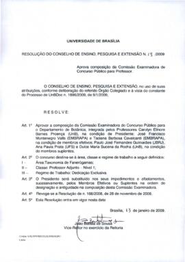 Resolução do Conselho de Ensino, Pesquisa e Extensão nº 0019A/2009