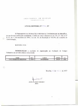 Ato da Reitoria nº 0997B/1997