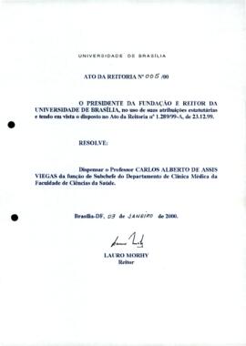Ato da Reitoria nº 0005/2000