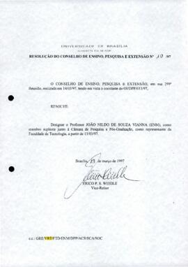 Resolução do Conselho de Ensino, Pesquisa e Extensão nº 0019/1997
