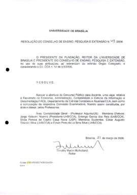 Resolução do Conselho de Ensino, Pesquisa e Extensão nº 0049/2006