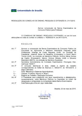 Resolução do Conselho de Ensino, Pesquisa e Extensão nº 0117/2015