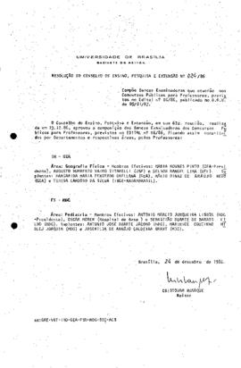Resolução do Conselho de Ensino, Pesquisa e Extensão nº 0024/1986
