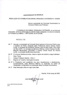 Resolução do Conselho de Ensino, Pesquisa e Extensão nº 0134A/2009