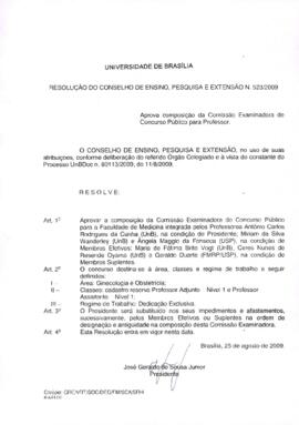 Resolução do Conselho de Ensino, Pesquisa e Extensão nº 0523/2009