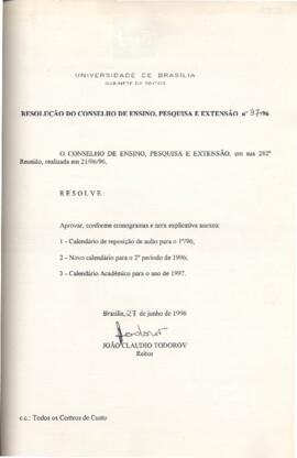Resolução do Conselho de Ensino, Pesquisa e Extensão nº 0097/1996