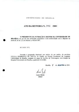 Ato da Reitoria nº 1481/2001