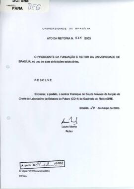 Ato da Reitoria nº 0515/2003