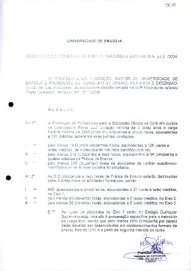 Resolução do Conselho de Ensino, Pesquisa e Extensão nº 0123/2004