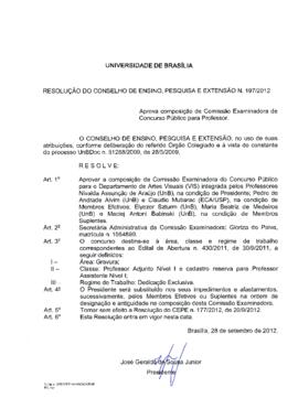 Resolução do Conselho de Ensino, Pesquisa e Extensão nº 0197/2012