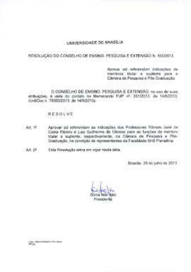 Resolução do Conselho de Ensino, Pesquisa e Extensão nº 0155/2013