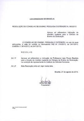 Resolução do Conselho de Ensino, Pesquisa e Extensão nº 0160/2013